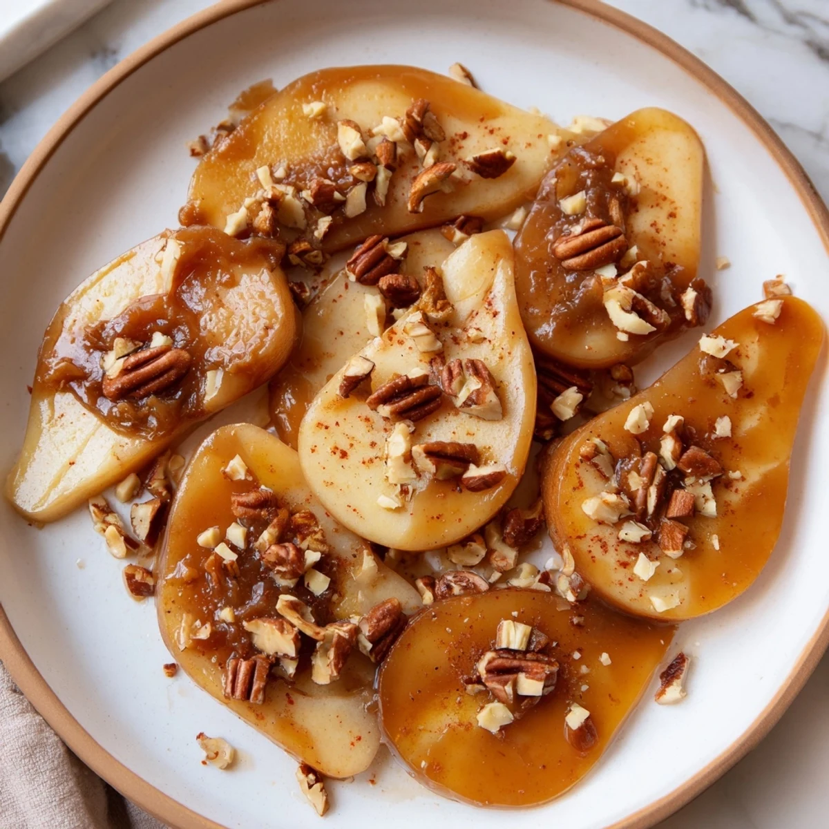 Serving suggestion: A rustic Maple-Warm Cozy Plate with vanilla ice cream; the perfect comforting dessert.