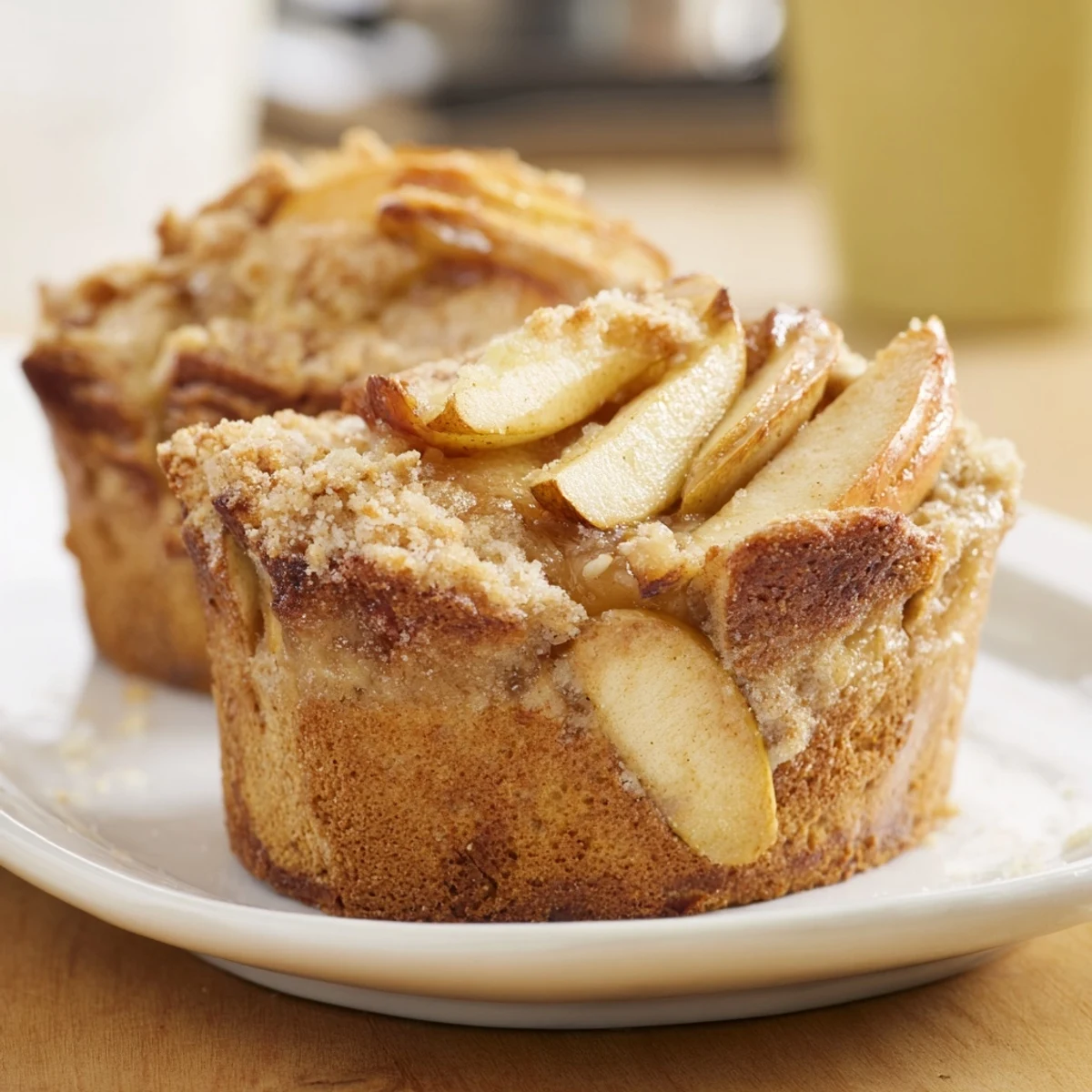 Warm, golden Soft Crumb Apple Crisp, bubbling and offering a comforting, irresistible aroma.