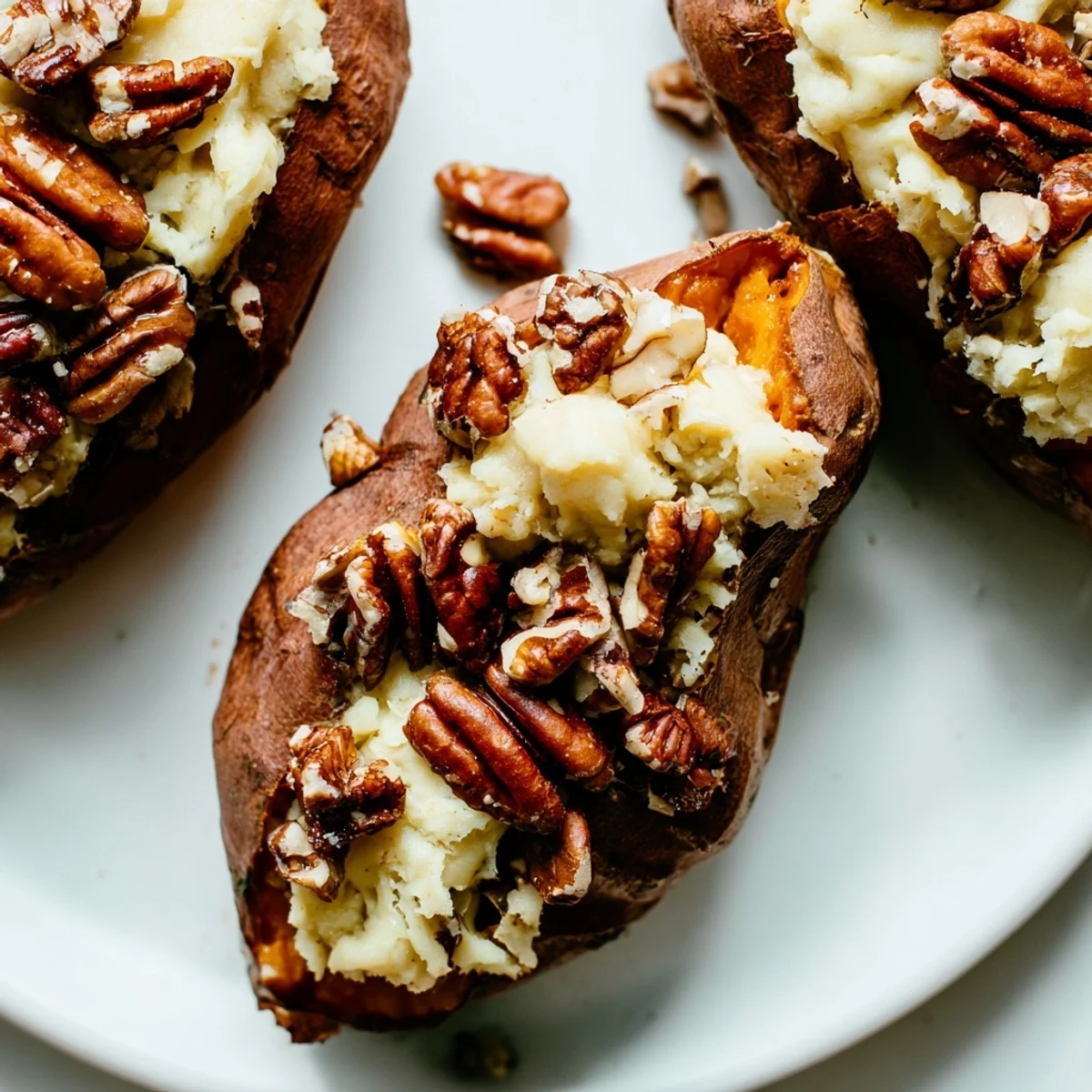Warmly spiced slices of Weekend Cabin-Style Sweet Potato and Pecan Loaf, ideal alongside coffee.