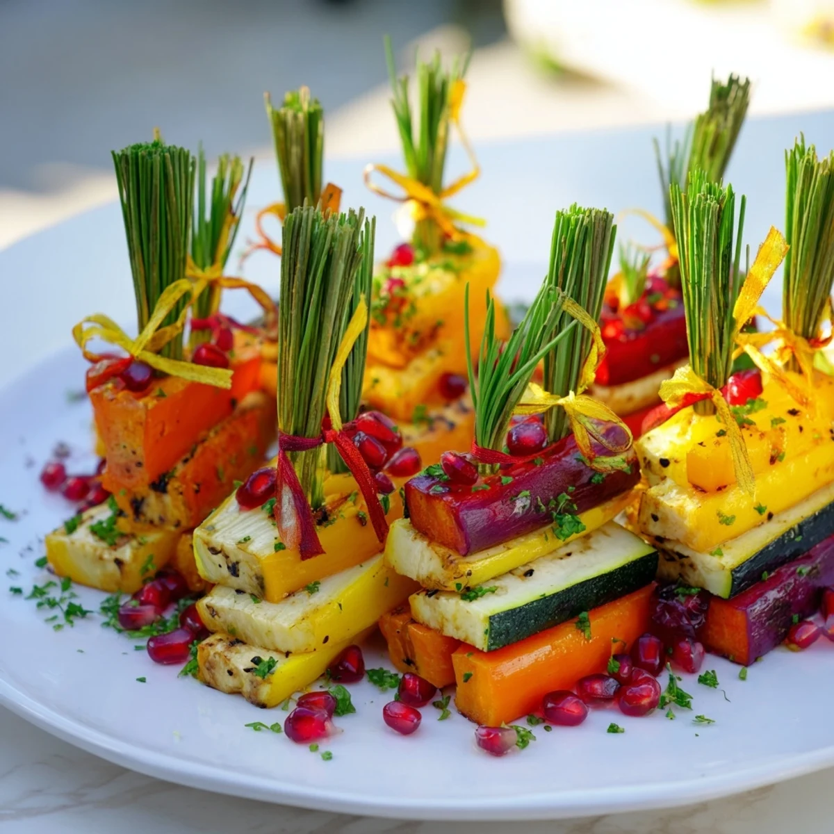 Showcasing beautifully arranged Christmas Present Veggie Crates, seasoned with herbs and ready for the holiday table.