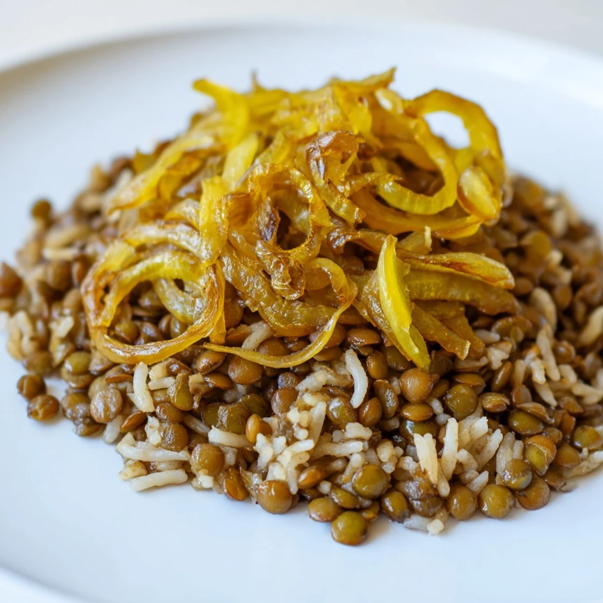 Lebanese Mjadra Lentils Rice