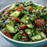Tangy dill pickle salsa, a zesty side for tacos or chips.