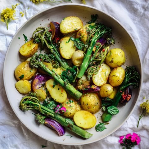 Light Herb Fern Roasted Vegetables