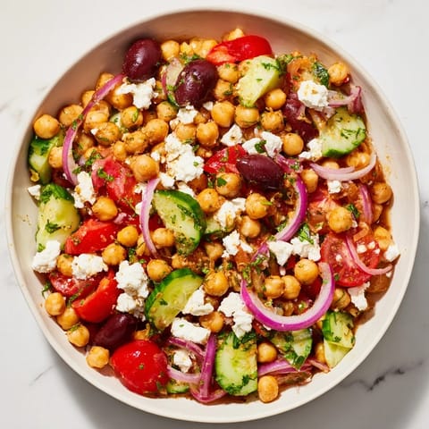 Mediterranean Chickpea Feta Bowl