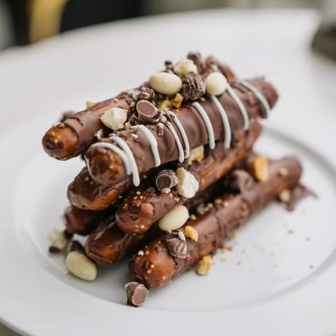 Chocolate Pretzel Stick Stack
