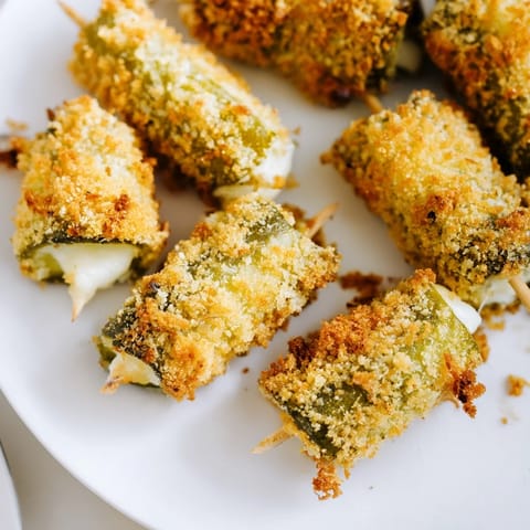 Warm, cheesy Crispy Chickle Bites offering a delightful crunch, promising a savory, satisfying taste.