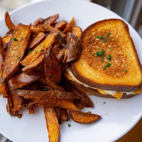 Beef Tallow Fries Grilled Cheese