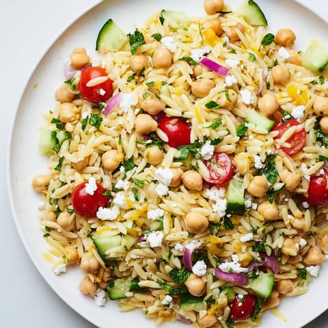 Lemony Chickpea Orzo Salad