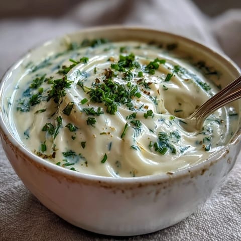 A silky Creamy Celery and Herb Soup puree garnished with chopped parsley and dill, steaming beside rustic sliced bread.