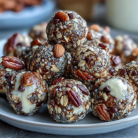 Nut-free energy balls with oats and honey, a wholesome snack perfect for school or travel.