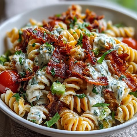 BLT Pasta Salad Bacon Avocado