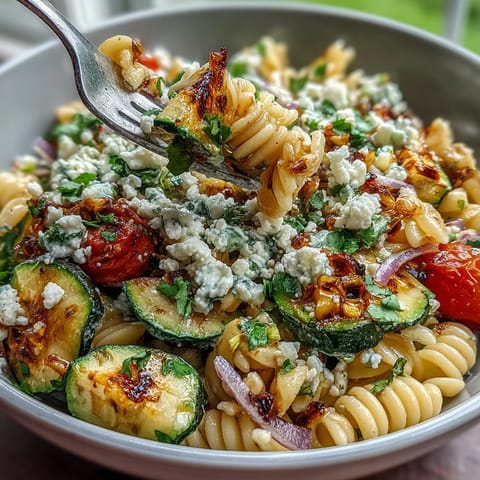 Pasta Salad with Grilled Zucchini