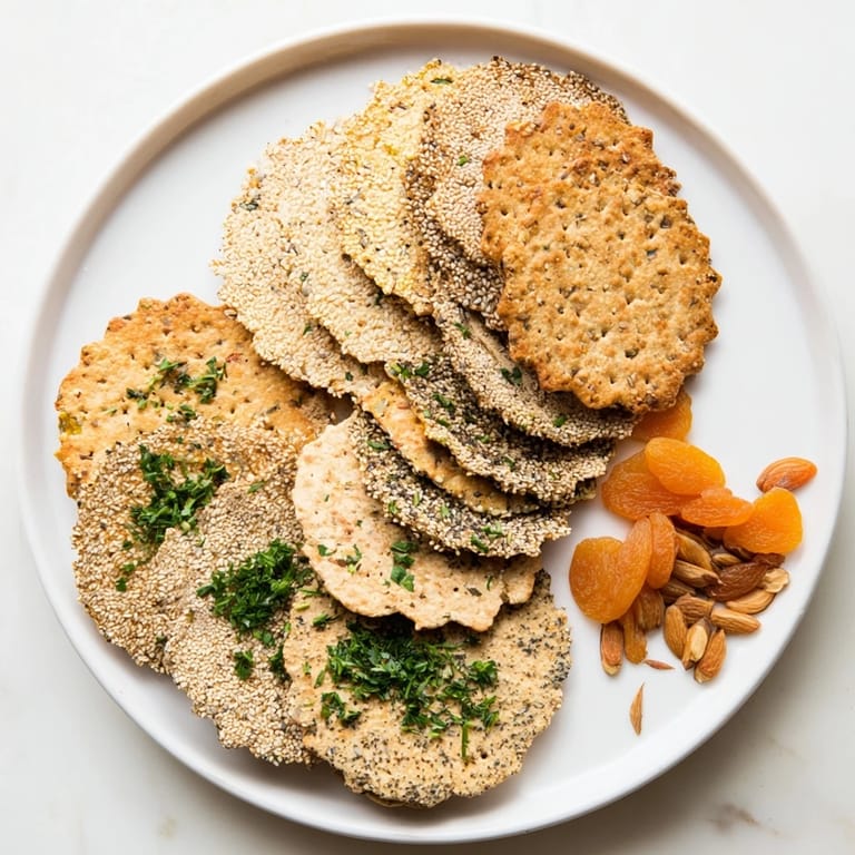 A visually stunning photo of Gourmet Crackers invites you to savor a delightful, crunchy, layered appetizer experience.