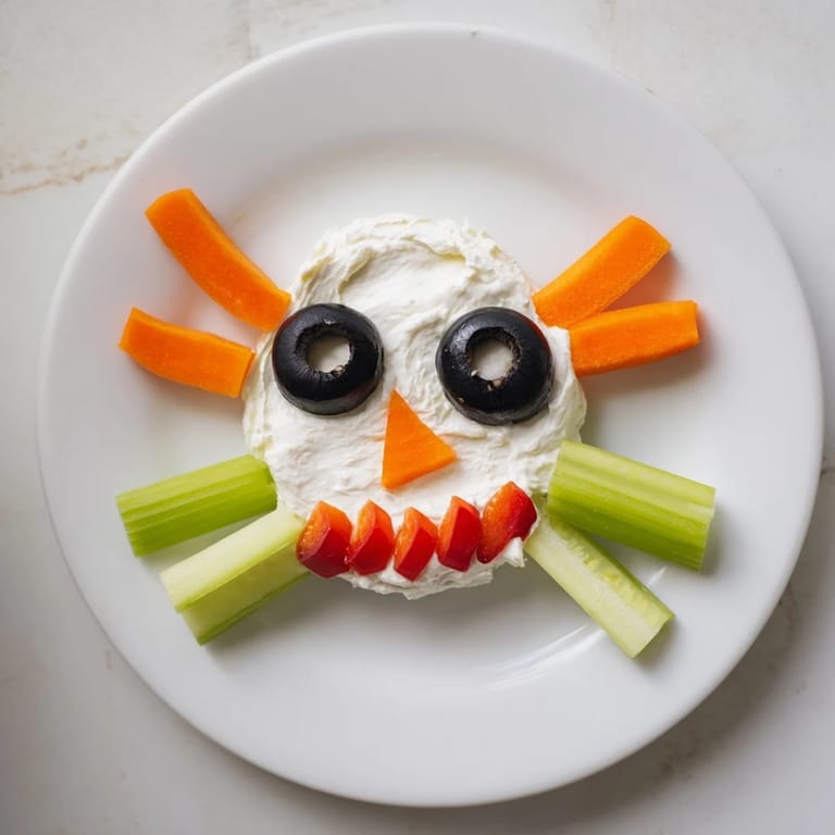 Get ready to dig into this festive Skull & Bones Spooky Spread appetizer, perfect for little ghosts!