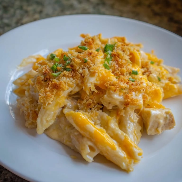 Delicious baked Jalapeño Popper Chicken Pasta: imagine the cheesy, comforting, and spicy flavors combined.