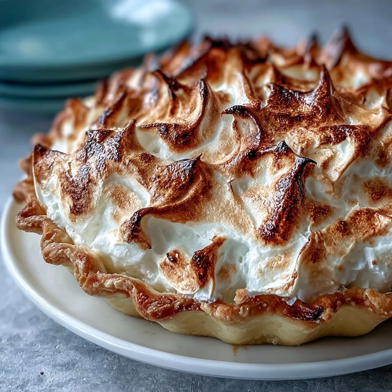 Lemon Meringue Pie cooling on a wire rack with vibrant lemon zest and fresh meringue peaks.