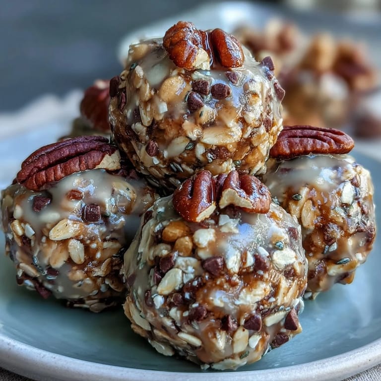 A close-up view of nutritious nut-free energy balls arranged nicely for serving.