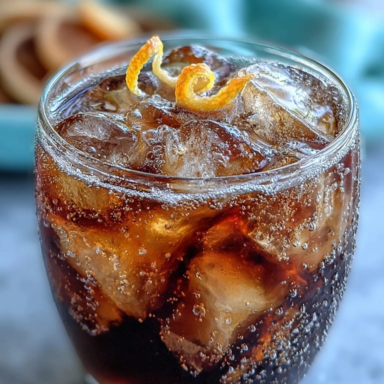 Bright and bubbly cold brew coffee tonic topped with aromatic orange zest, perfect for a sunny brunch.
