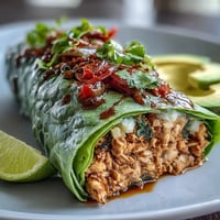 Healthy Easy 15-Minute Turkey Taco Lettuce Wraps with savory ground turkey, fresh vegetables, and zesty spices served in crisp lettuce cups.  